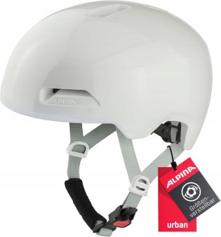 KASK ROWEROWY BMX ALPINA HAARLEM 52-57CM BIAŁY WHITE GLOSS