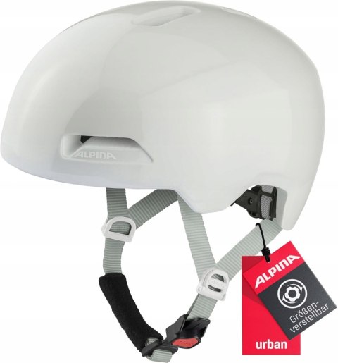 KASK ROWEROWY BMX ALPINA HAARLEM 52-57CM BIAŁY WHITE GLOSS