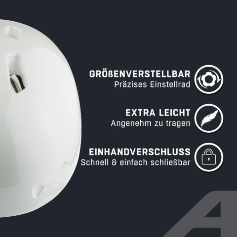 KASK ROWEROWY BMX ALPINA HAARLEM 52-57CM BIAŁY WHITE GLOSS