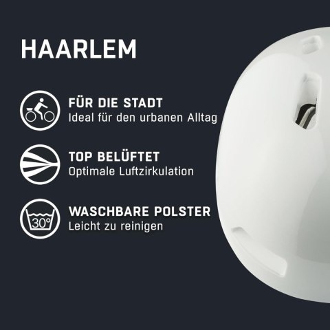 KASK ROWEROWY BMX ALPINA HAARLEM 52-57CM BIAŁY WHITE GLOSS