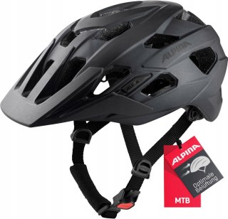 KASK ROWEROWY MTB ALPINA ANZANA 52-57CM BLACK MATT CZARNY
