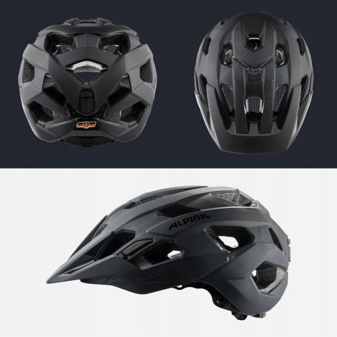 KASK ROWEROWY MTB ALPINA ANZANA 52-57CM BLACK MATT CZARNY