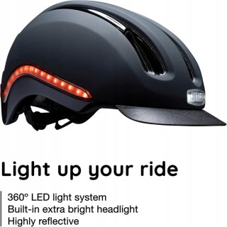 KASK ROWEROWY Z OŚWIETLENIEM NUTCASE VIO-KIT MIPS L/XL 59-62CM CZARNY