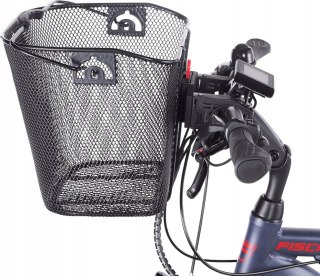 KOSZ NA ROWER KOSZYK ROWEROWY PRZEDNI NA KIEROWNICĘ METALOWY FISCHER 5KG