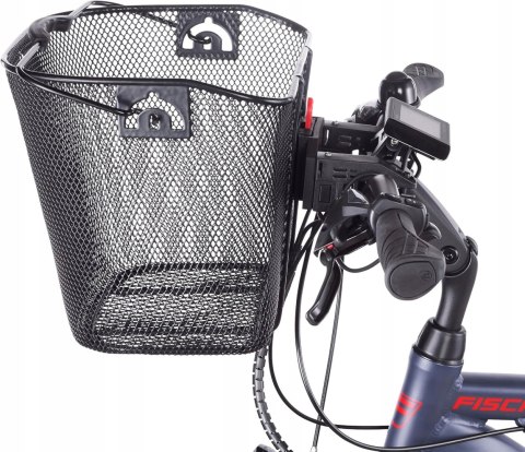 KOSZ NA ROWER KOSZYK ROWEROWY PRZEDNI NA KIEROWNICĘ METALOWY FISCHER 5KG