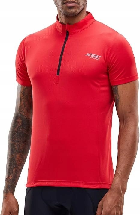 KOSZULKA MĘSKA ROWEROWA NA ROWER CZERWONA XGC R. 3XL CZERWONA