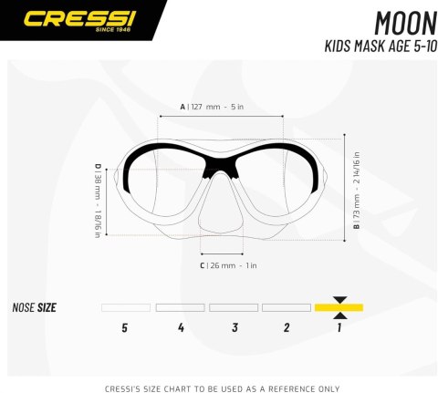 MASKA DO NURKOWANIA PŁYWANIA DLA DZIECI CRESSI MOON KID NIEBIESKA