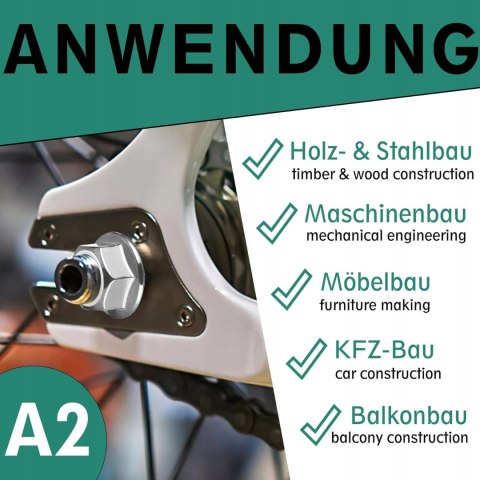 NAKRĘTKA KOŁNIERZOWA M6 NIERDZEWNA DIN6923 A2 V2A M6 200 SZTUKI