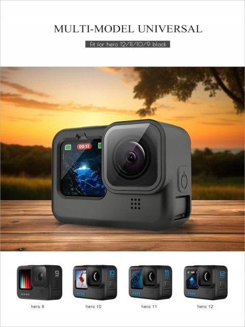 OBUDOWA CASE SILIKONOWY ZATYCZKA SZKŁO HARTOWANE DO GOPRO HERO 12 11 10 9