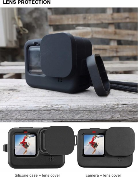 OBUDOWA CASE SILIKONOWY ZATYCZKA SZKŁO HARTOWANE DO GOPRO HERO 12 11 10 9
