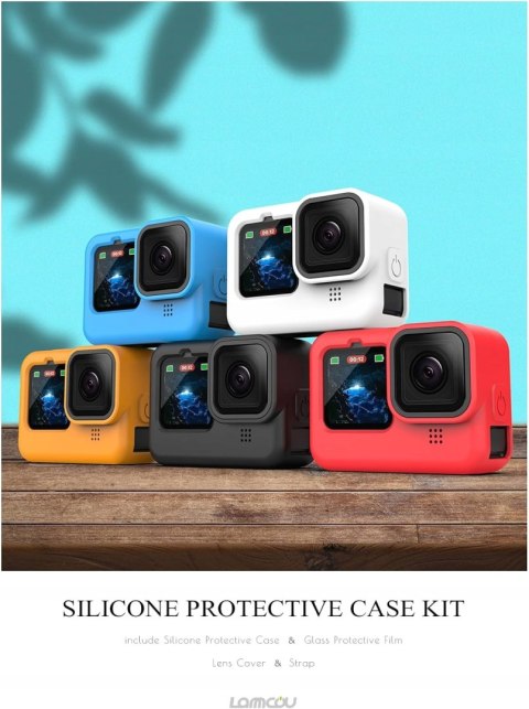 OBUDOWA CASE SILIKONOWY ZATYCZKA SZKŁO HARTOWANE DO GOPRO HERO 12 11 10 9
