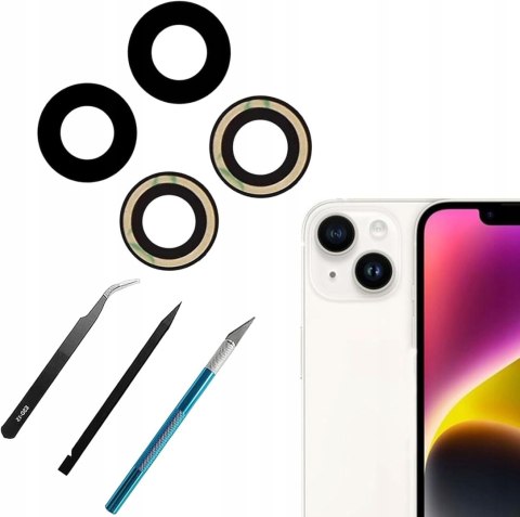 OSŁONA OBIEKTYWU SZKŁO SZKIEŁKO TYLNEGO APARATU DO APPLE iPHONE 14/14 PLUS