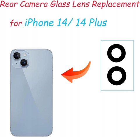 OSŁONA OBIEKTYWU SZKŁO SZKIEŁKO TYLNEGO APARATU DO APPLE iPHONE 14/14 PLUS