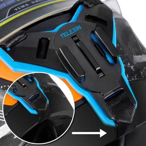 PASEK DO KASKU MOTOCYKLOWEGO TELESIN NA KAMERĘ GOPRO HERO 9/8/7/6/5/4/3