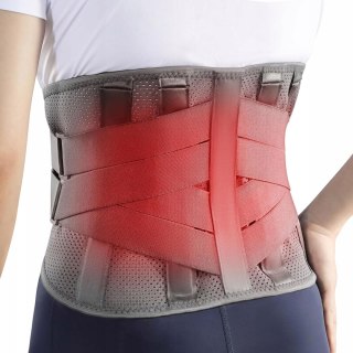 PODGRZEWANY PAS LĘDŹWIOWY STABILIZUJĄCY NA PLECY STABILIZATOR R. XL
