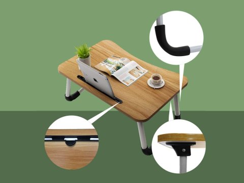 STOLIK SKŁADANY POD LAPTOPA DO ŁÓŻKA KOMPUTERA DREWNIANY