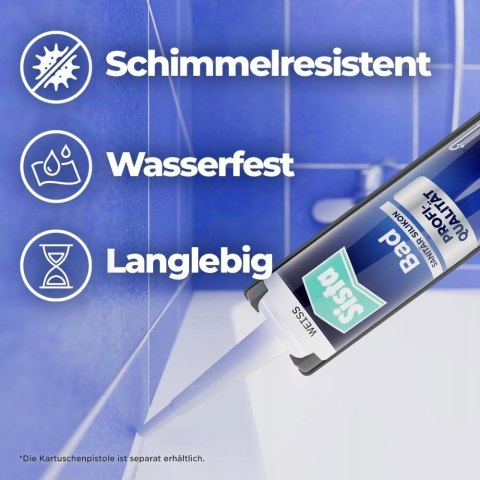 USZCZELNIACZ SILIKON SANITARNY BIAŁY SISTA 280ML USZCZELNIACZ SILIKON SANITARNY BIAŁY SISTA 280ML