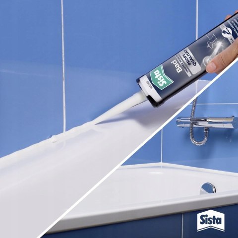 USZCZELNIACZ SILIKON SANITARNY BIAŁY SISTA 280ML USZCZELNIACZ SILIKON SANITARNY BIAŁY SISTA 280ML