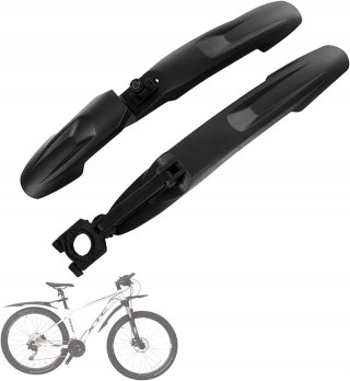 BŁOTNIKI ROWEROWE PRZÓD TYŁ ZESTAW 24-29" CZARNE