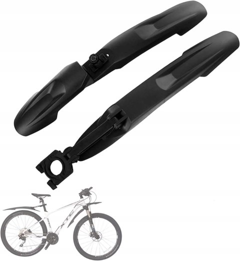 BŁOTNIKI ROWEROWE PRZÓD TYŁ ZESTAW 24-29" CZARNE