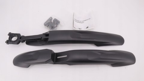 BŁOTNIKI ROWEROWE PRZÓD TYŁ ZESTAW 24-29" CZARNE