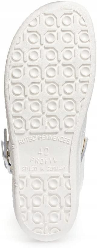 BUTY OBUWIE MEDYCZNE KLAPKI ABEBA LACZKI BIAŁE R. 43