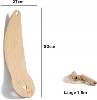 DESKA DO BALANSOWANIA DLA DZIECI DREWNIANA WAHU BALANCE BOARD + SKAKANKA