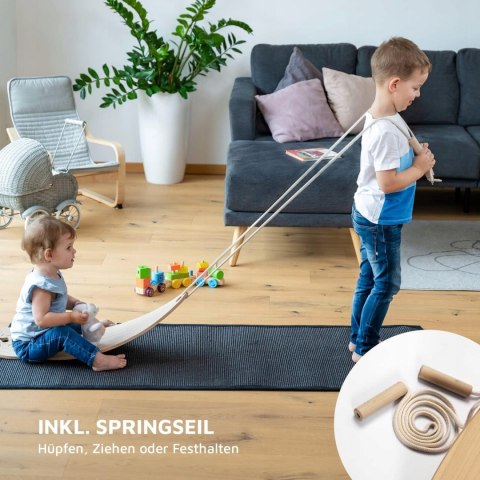 DESKA DO BALANSOWANIA DLA DZIECI DREWNIANA WAHU BALANCE BOARD + SKAKANKA