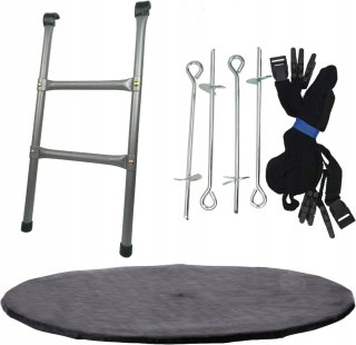 DRABINKA PLANDEKA POKROWIEC KOTWY DO TRAMPOLINY 250CM 8FT ZESTAW