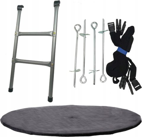 DRABINKA PLANDEKA POKROWIEC KOTWY DO TRAMPOLINY 250CM 8FT ZESTAW