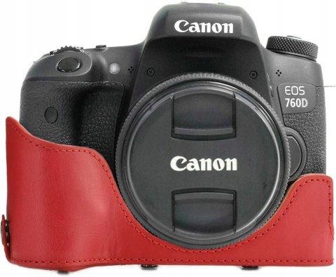FUTERAŁ ETUI NA APARAT SKÓRZANY DO CANON EOS REBEL T6s 8000D MEGAGEAR