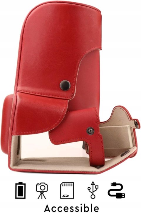 FUTERAŁ ETUI NA APARAT SKÓRZANY DO CANON EOS REBEL T6s 8000D MEGAGEAR