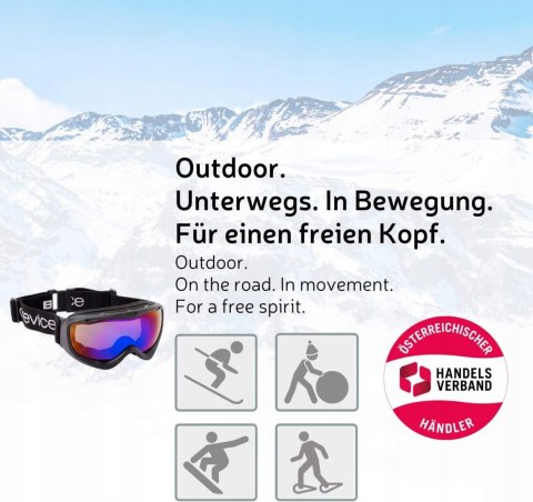 GOGLE NARCIARSKIE SNOWBOARDOWE BLACK CREVICE CZARNE