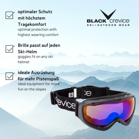 GOGLE NARCIARSKIE SNOWBOARDOWE BLACK CREVICE CZARNE