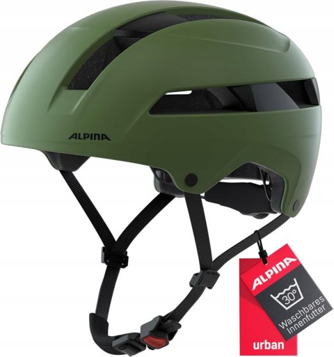 KASK ROWEROWY MIEJSKI ALPINA SOHO 51-56CM ZIELONY OLIVE MATT