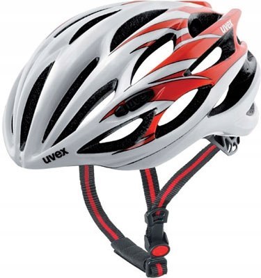 KASK ROWEROWY SZOSOWY UVEX FP1 50-55CM BIAŁO-CZERWONY