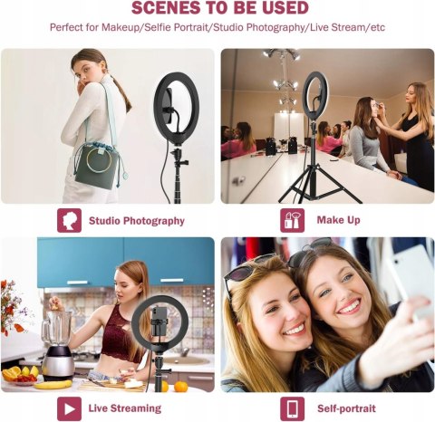 LAMPA PIERŚCIENIOWA RING USB 10" STATYW MONOPOD UCHWYT NA TELEFON PILOT