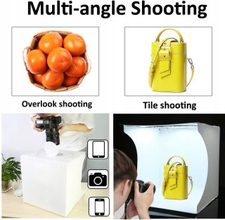 NAMIOT BEZCIENIOWY FOTOGRAFICZNY PRODUKTOWY 30x30x30CM + 6 TEŁ DUCLUS