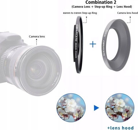 PIERŚCIEŃ REDUKCYJNY REDUKCJA FILTROWA 46-55MM STEP-UP ADAPTER