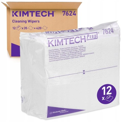 ŚCIERECZKI DO CZYSZCZENIA KIMBERLY-CLARK KIMTECH PURE 12x35 SZTUK 420 SZTUK