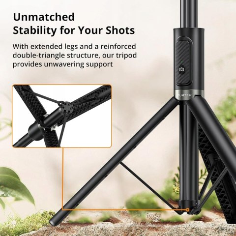 SELFIE STICK KIJEK DO KAMERY STATYW TRIPOD BLUETOOTH 140CM ATUMTEK