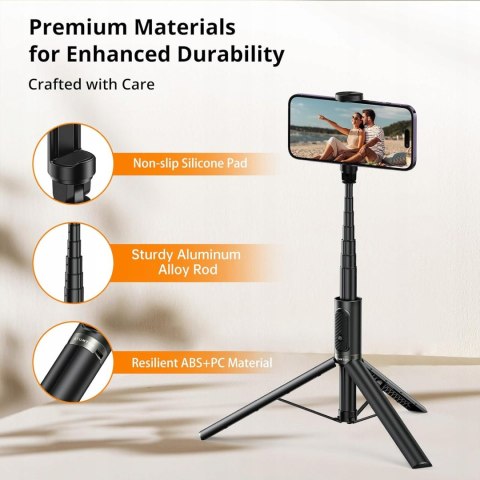 SELFIE STICK KIJEK DO KAMERY STATYW TRIPOD BLUETOOTH 140CM ATUMTEK