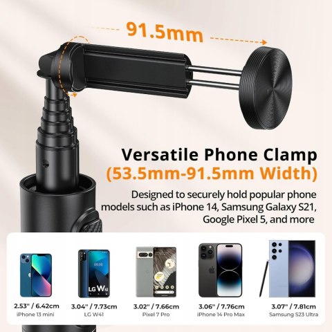 SELFIE STICK KIJEK DO KAMERY STATYW TRIPOD BLUETOOTH 140CM ATUMTEK