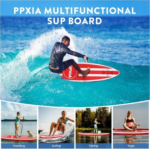 SUP DESKA DO PŁYWANIA POMPOWANA PPXIA 320x83x15CM + AKCESORIA
