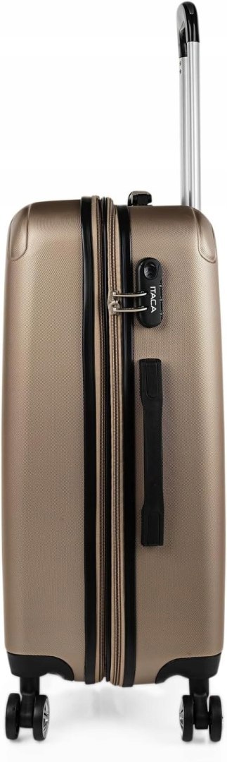 WALIZKA PODRÓŻNA ŚREDNIA TWARDA ABS ITACA CHAMPAGNE 66CM