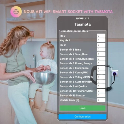 2x INTELIGENTNE GNIAZDO SMART PLUG NOUS A1T TASMOTA 2 SZTUKI