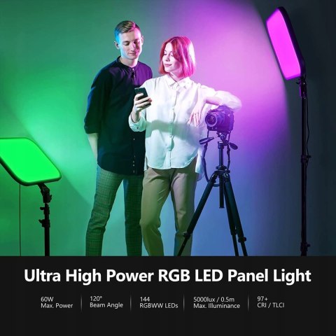 2x LAMPA STUDYJNA DIODOWA FOTOGRAFICZNA LED RGB NEEWER RGB168 2500K-8500K