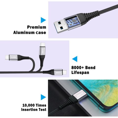 4x PRZEWÓD KABEL USB DO USB-C FAST CHARGE 4 SZTUKI