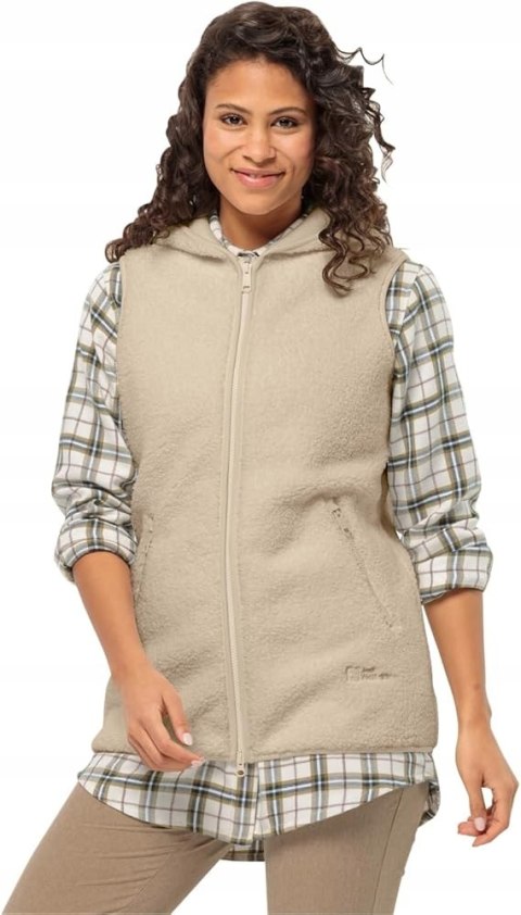 BEZRĘKAWNIK POLAROWY KAMIZELKA DAMSKA JACK WOLFSKIN HIGH CURL LONG VEST