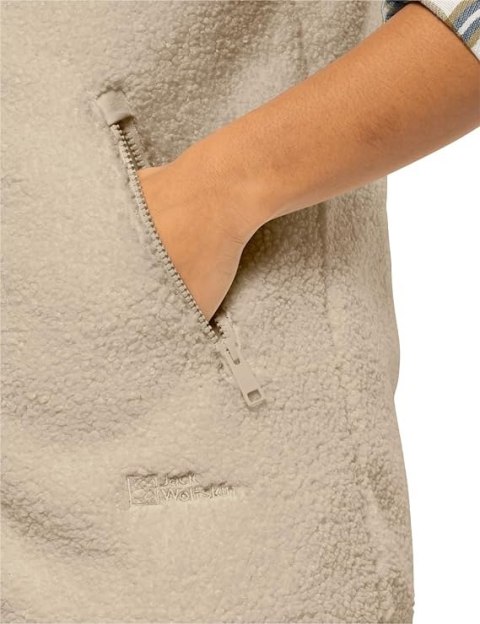 BEZRĘKAWNIK POLAROWY KAMIZELKA DAMSKA JACK WOLFSKIN HIGH CURL LONG VEST
